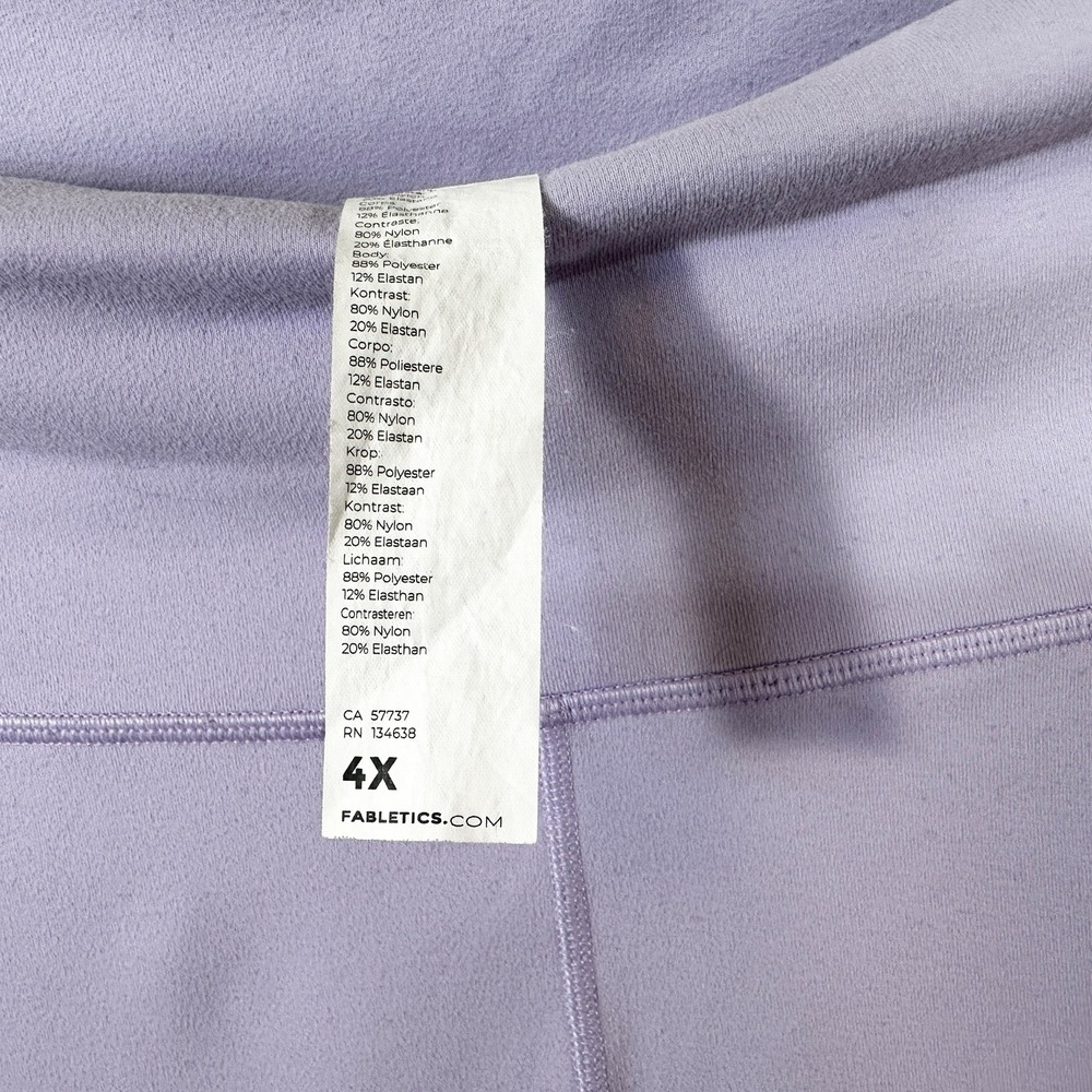 Fabletics Plus Size 4X Leggings Power‎ Hold High Waisted Lilac Side Pocket 150 - Picture 4 of 8